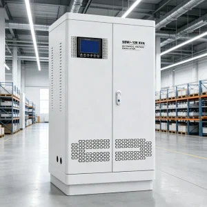 120KVA high precision three phase automatic AC voltage stabilizer with built-in isolation transformer SBWZ series supporting 110V 120V 208V 220V 230V 240V 380V 400V 415V 440V 480V industrial power systems manufactured by Voltnex Power factory direct supplier