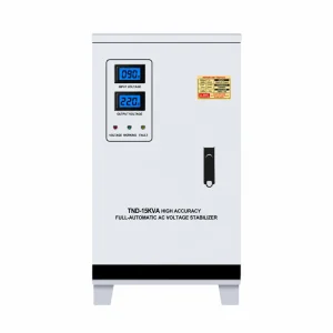15KVA Automatic Voltage Stabilizer TND Series high precision full automatic AC voltage regulator for stable power supply applications in USA Canada Mexico Brazil manufactured by Voltnex Power China factory