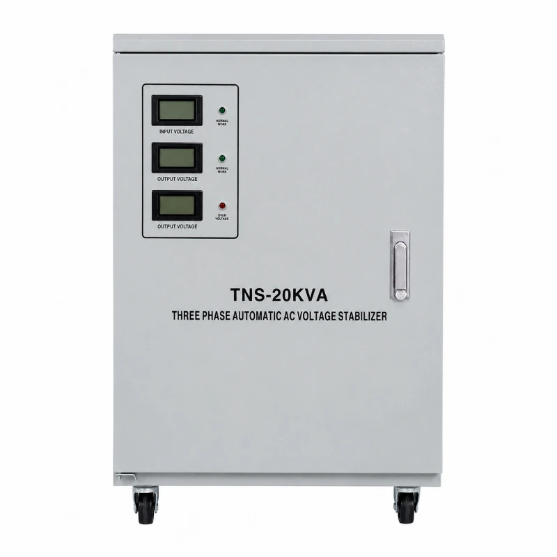 20KVA three phase TNS series automatic voltage regulator AVR high precision AC voltage stabilizer for industrial power supply manufactured by Voltnex Power China factory wholesale supplier