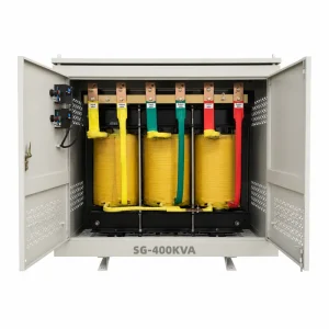 400kVA Industrial Three Phase Dry Type Isolation Transformer Internal Copper Winding Busbar Structure Heavy Duty Power Transformer Step Up Step Down Voltage Converter for USA Chile Peru Market Voltnex Power