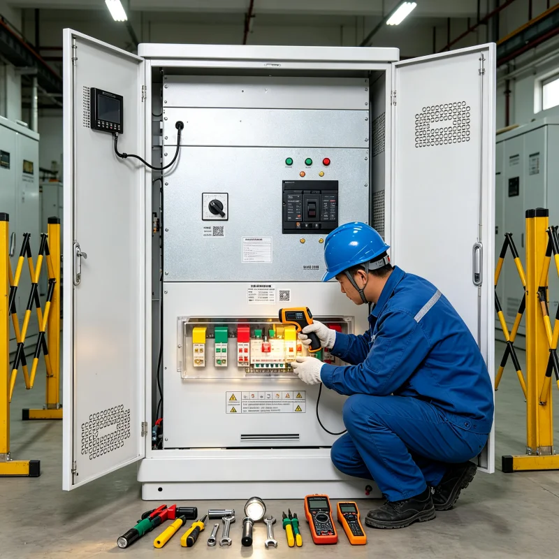 500KVA three phase automatic voltage regulator AVR with built-in isolation transformer supporting 110V 208V 220V 380V 400V 415V 440V 480V AC with electrician quality testing and inspection process by Voltnex Power