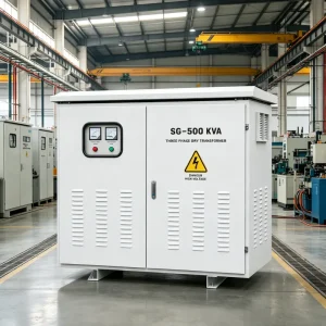 500kVA Heavy Duty Three Phase Isolation Transformer with Industrial Automation Distribution Cabinet for North America South America Europe and Asia Factory Power Systems by Voltnex Power Manufacturer