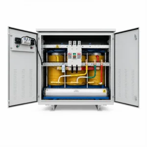 500kVA Industrial Isolation Transformer Internal Structure with Pure Copper Winding and Copper Busbar for CNC Machine Data Center Factory Power Supply by Voltnex Power Manufacturer