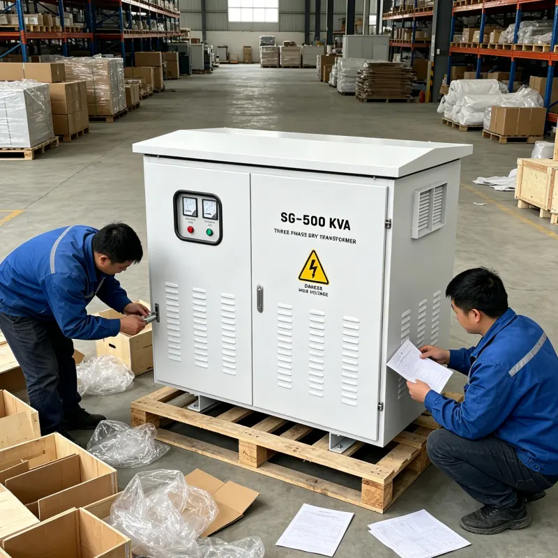 500kVA Three Phase Dry Type Transformer Quality Testing and Factory Inspection for Customized Voltage High Efficiency Global Export by Voltnex Power Manufacturer