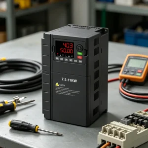 7.5kW 11kW (10HP 15HP) Industrial Three Phase VFD Variable Frequency Drive AC Inverter 208V 220V 380V 400V 415V 440V 480V CNC Lathe Machine Motor Controller Solution Voltnex Power