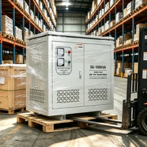 100kVA Three Phase Dry Type Isolation Transformer Ready to Ship Export Packing Pallet Global Shipping Industrial Transformer