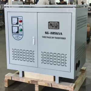 Ready to Ship 225kVA High Capacity Three Phase Dry Type Isolation Transformer Industrial Power System Factory Direct Supply with Pallet Packing Voltnex Power