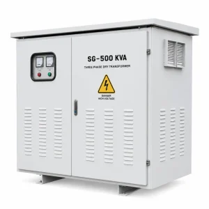 SG 500KVA High Capacity Three Phase Isolation Transformer with Enclosure Cabinet for Step Up Step Down Voltage Conversion CE Certified Export by Voltnex Power