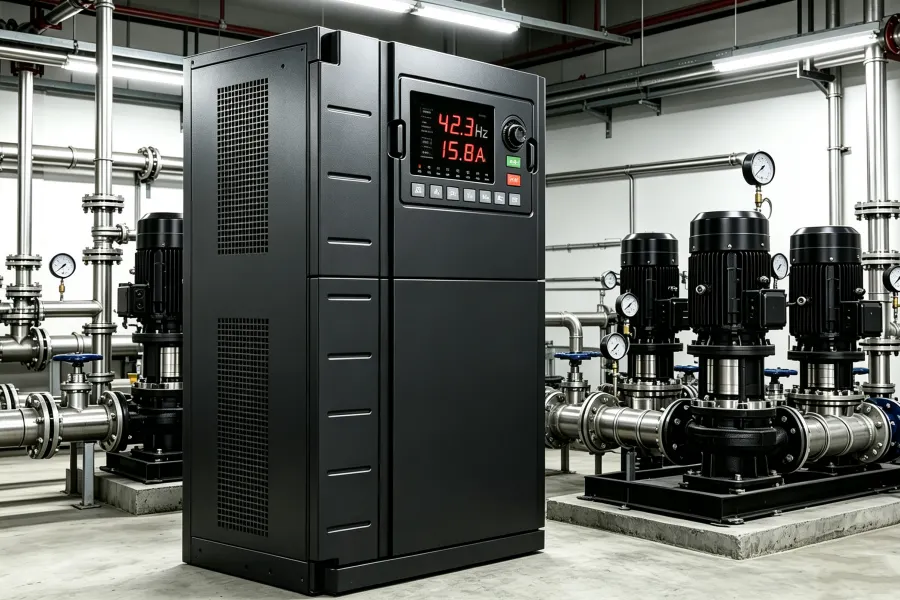 132kW 175HP 3 Phase Variable Frequency Drive VFD at 42.3Hz for Large Industrial Water Pumps and Pump Station Energy Saving Control | VoltNex Power