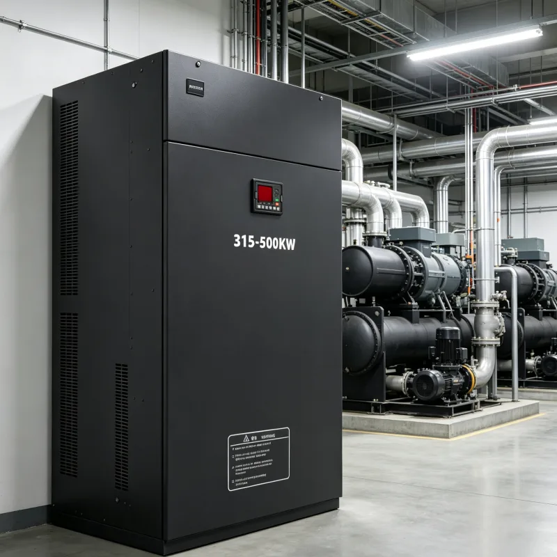 315kW 400kW 450kW 500kW Three Phase AC Frequency Inverter VFD Chiller Compressor Motor Controller 420HP 530HP 600HP 670HP 208V 220V 380V 400V 415V 440V 480V Industrial HVAC System Voltnex Power