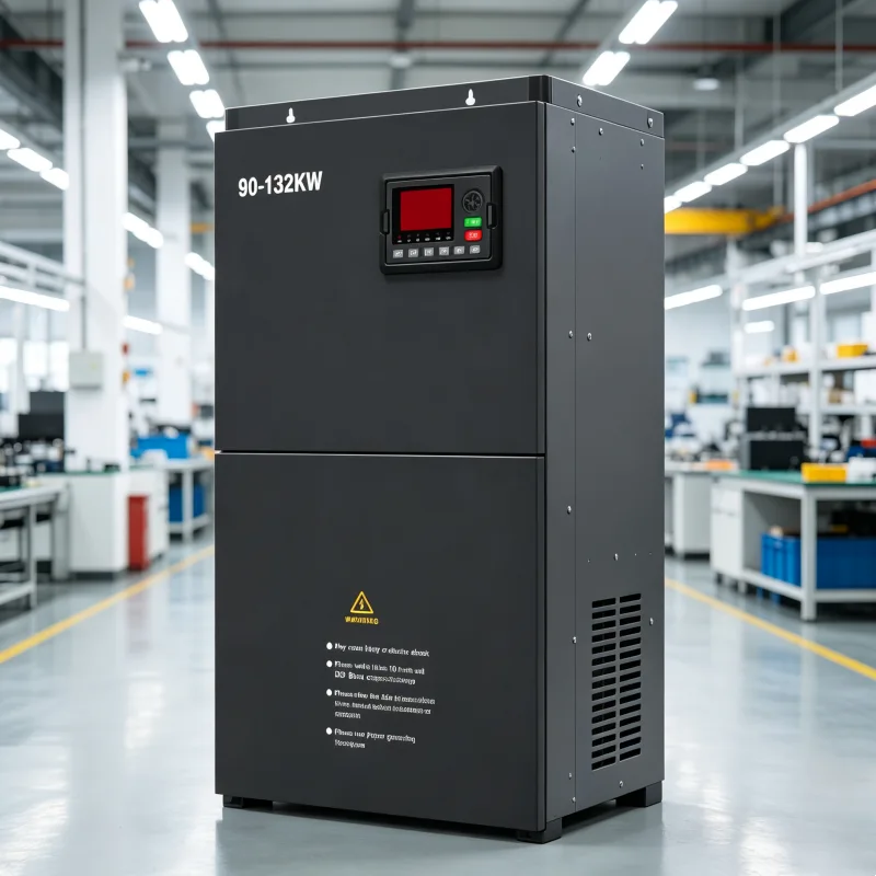 90kW 110kW 132kW (120HP 150HP 175HP) Three Phase AC Drive Frequency Inverter VFD Variable Speed Motor Controller for Industrial Power Control Center Supporting 208V 220V 380V 400V 415V 440V 480V Voltnex Power
