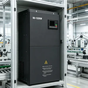 90kW 110kW 132kW (120HP 150HP 175HP) Three Phase Variable Frequency Drive VFD Heavy Industry Power Conditioner for Electrical Substation Room Installation Supporting 208V 220V 380V 400V 415V 440V 480V Voltnex Power