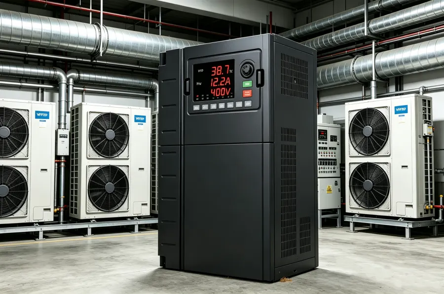 90kW 120HP 3 Phase Variable Frequency Drive VFD at 38.7Hz for Large HVAC Systems, Industrial Ventilation Fans and Air Handling Units | VoltNex Power