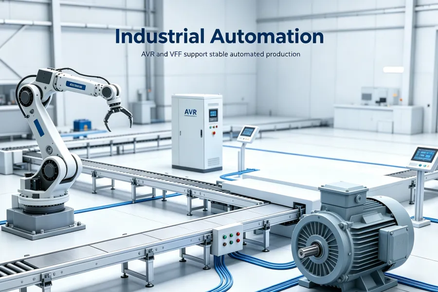 Voltnex Power AVR and VFD Integrated Power Equipment for Industrial Automation Control Systems Automatic Voltage Regulator 1kVA-3500kVA Variable Frequency Drive 0.75kW-1000kW China Manufacturer Factory