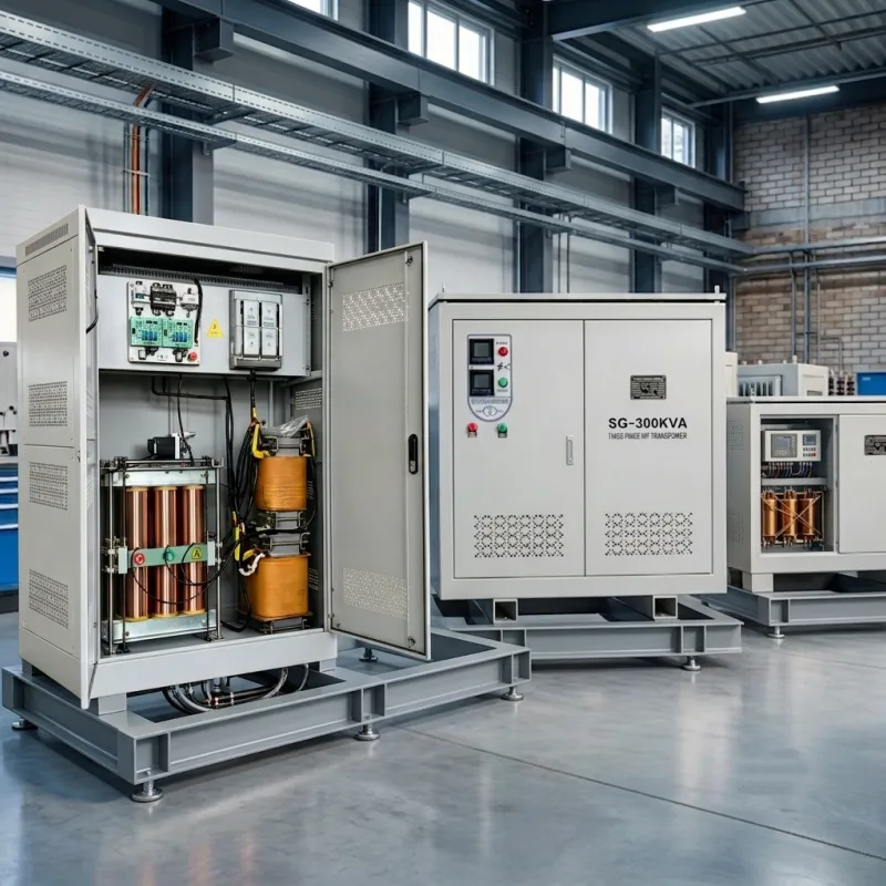 Voltnex Power Custom Industrial Isolation Transformer and AVR Automatic Voltage Regulator Technical Support Service with 3 Year Warranty OEM ODM Engineering On Site Commissioning for 100V 120V 220V 380V 400V 415V 480V 600V Voltage Systems and 1kVA to 3500kVA Power Equipment