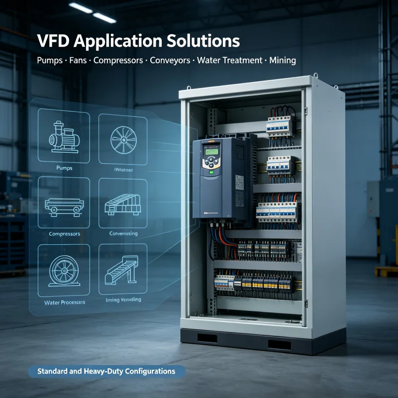 Industrial VFD Cabinet Installation Solutions for Pumps, Fans, Compressors, Conveyors and Manufacturing Automation, 0.75kW–1000kW Variable Frequency Drive Control Panel