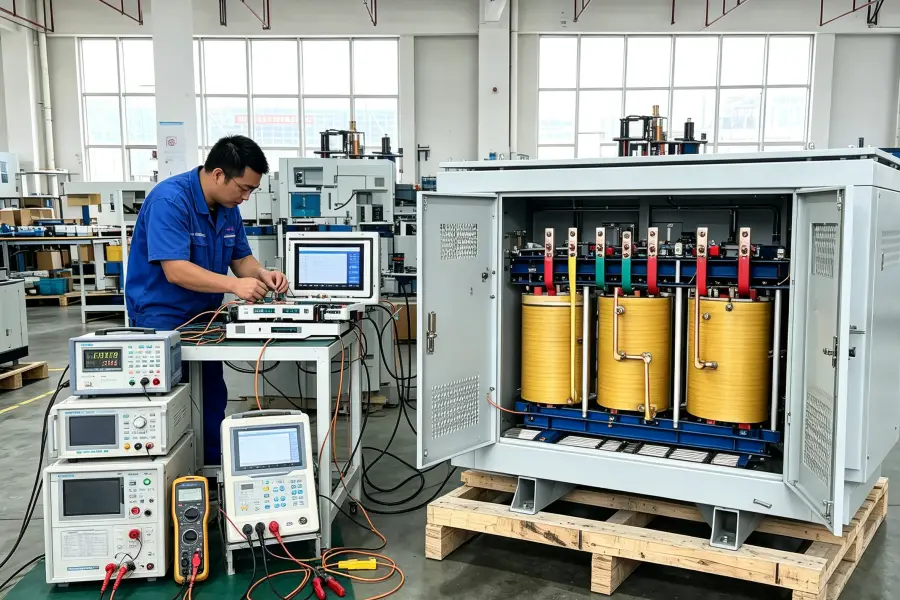 Voltnex Power Thermal Imaging Temperature Rise and Cooling System Verification Test for Industrial Power Equipment Dry Type Transformers and Electrical Systems Factory Quality Inspection