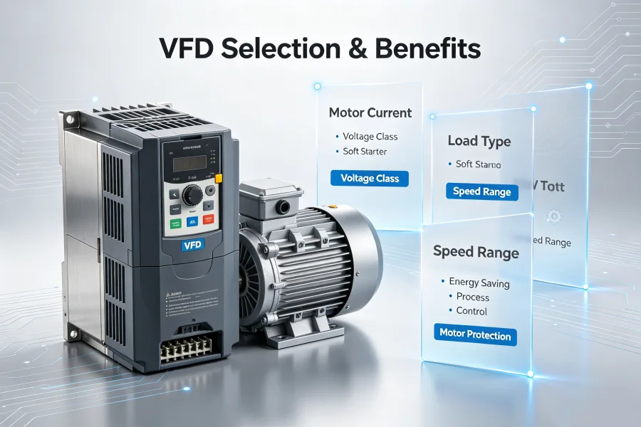 Variable Frequency Drive VFD Selection Guide for Motor Current Load Type Speed Range and Overload Requirements in Industrial Applications