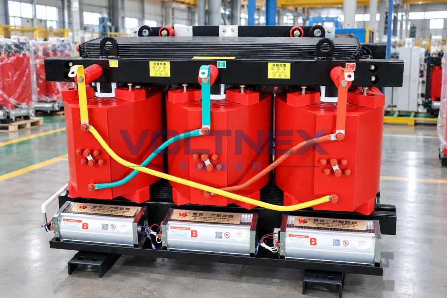 Custom Dry Type Transformer with Protective Enclosure for Industrial Applications Voltnex Power