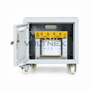 DG Series single phase dry type isolation transformer with internal copper windings and magnetic core for industrial power isolation, voltage conversion and electrical equipment