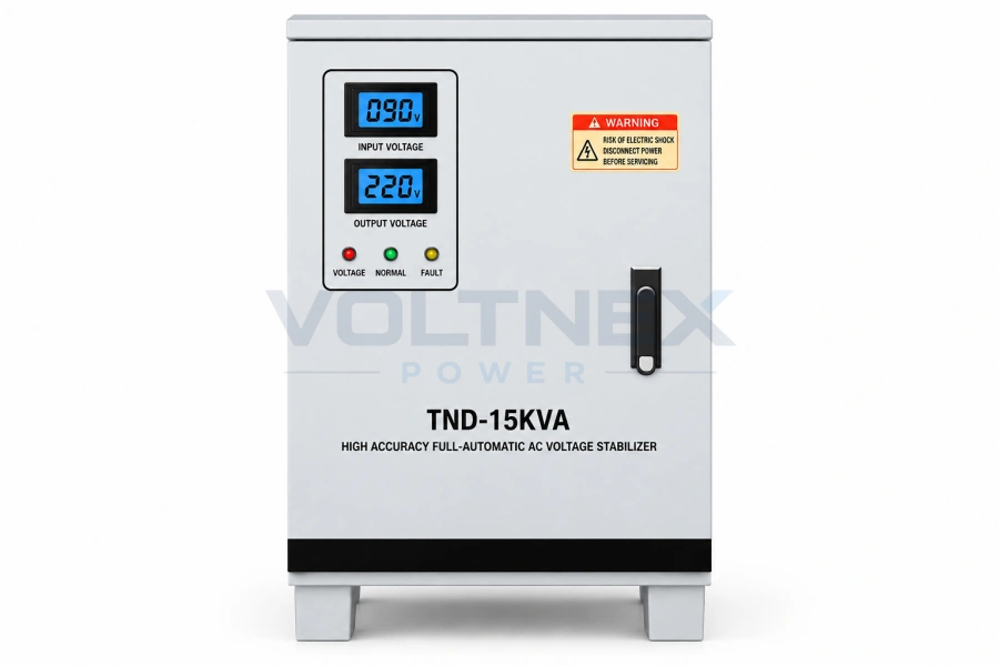 TND-15KVA Whole House Voltage Stabilizer High Accuracy Automatic AC Voltage Regulator for Home and Commercial Electrical Equipment