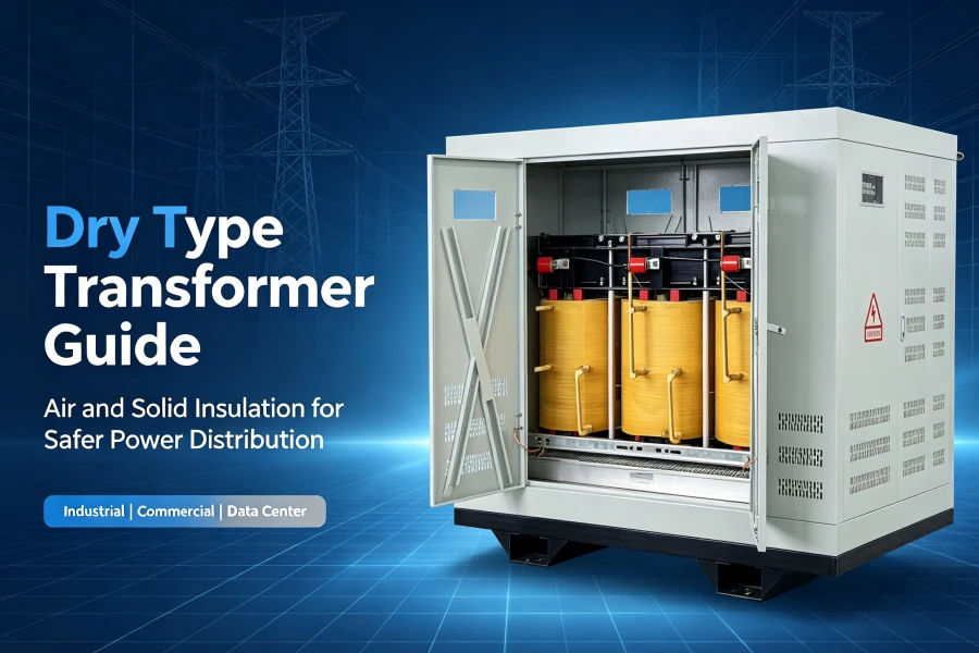 Dry Type Transformer Epoxy Resin Winding Assembly Side Angle View for Industrial Power Applications