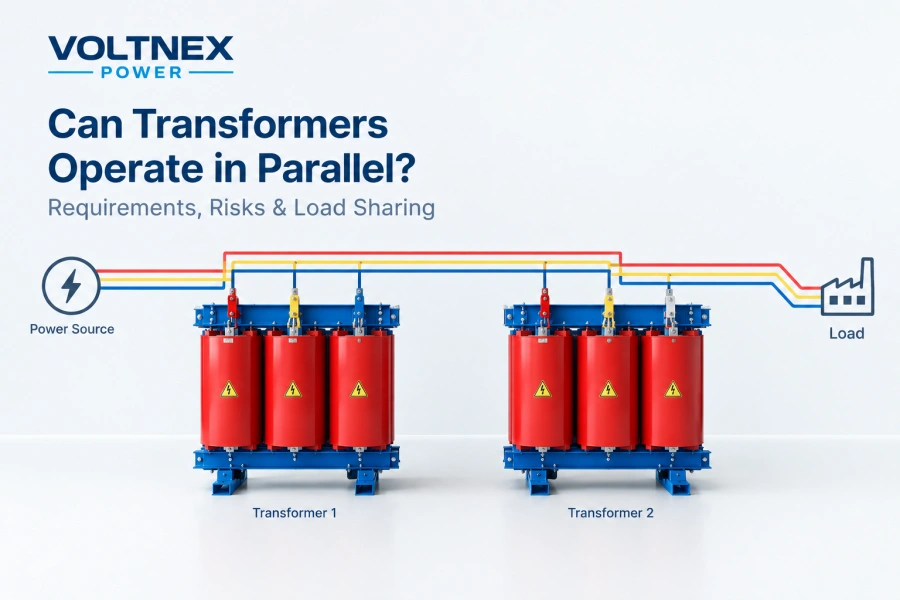 Industrial Transformers Operating in Parallel for Load Sharing, Voltage Matching and Power Distribution